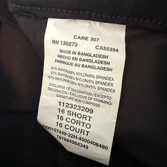 Lee Ultra Lux Comfort Any Wear Slim Ankle Pant - Women's 16S- Black - Picture 8 of 14